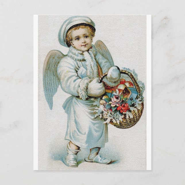 Cartes Pour Fêtes Annuelles Vintage Angel Boy Postcard (Devant)