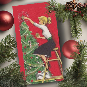Cartes Pour Fêtes Annuelles Vintage arbre décoratif Noël personnalisé