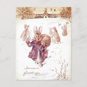 Cartes Pour Fêtes Annuelles Vintage Beatrix Potter Noël Bonjour
