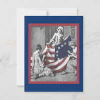 Vintage Betsy Ross et création du drapeau américai