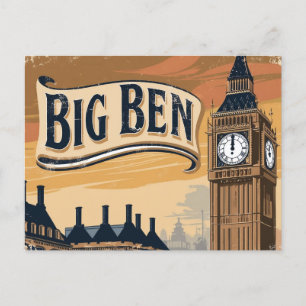 Cartes Pour Fêtes Annuelles Vintage Big Ben Travel