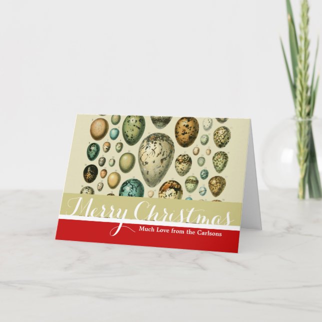 Cartes Pour Fêtes Annuelles Vintage Bird Eggs French Fish Egg (Devant)