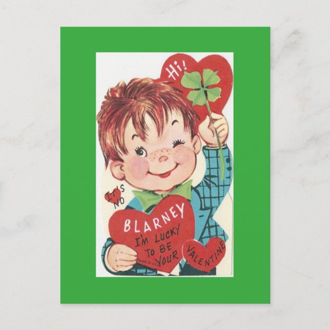 Cartes Pour Fêtes Annuelles Vintage Blarney Stone Valentine (Devant)
