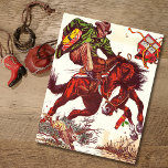 Cartes Pour Fêtes Annuelles Vintage Bucking Bronco Christmas Cowboy<br><div class="desc">Carte de vacances vintage Bucking Bronco Christmas Cowboy.</div>