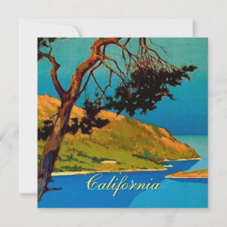 Cartes Pour Fêtes Annuelles Vintage California Coast Travel