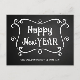 Cartes Pour Fêtes Annuelles Vintage Chalkboard Bonne Année Souhait de l'entrep