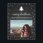 Cartes Pour Fêtes Annuelles Vintage Chalkboard Joyeux Noël | Photo de l'arbre<br><div class="desc">Vintage Chalkboard Joyeux Noël | Photo de l'arbre</div>