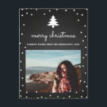 Cartes Pour Fêtes Annuelles Vintage Chalkboard Joyeux Noël | Photo de l'arbre<br><div class="desc">Vintage Chalkboard Joyeux Noël | Photo de l'arbre</div>