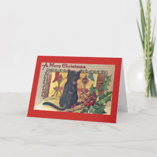 Cartes Pour Fêtes Annuelles Vintage - Chat de Noël,