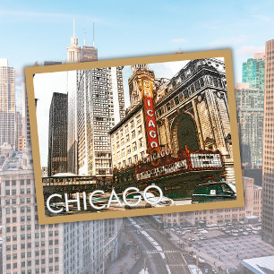 Cartes Pour Fêtes Annuelles Vintage Chicago USA America Illinois Travel