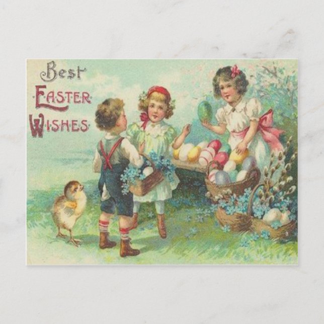 Cartes Pour Fêtes Annuelles Vintage Children (Devant)