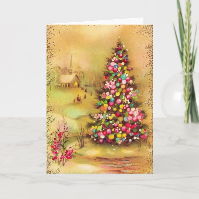 Cartes Pour Fêtes Annuelles Vintage Christmas (Devant)