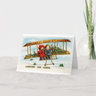 Cartes Pour Fêtes Annuelles Vintage Christmas - A la recherche de Père Noël,
