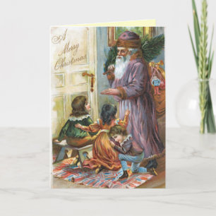 Cartes Pour Fêtes Annuelles Vintage Christmas Angel Card