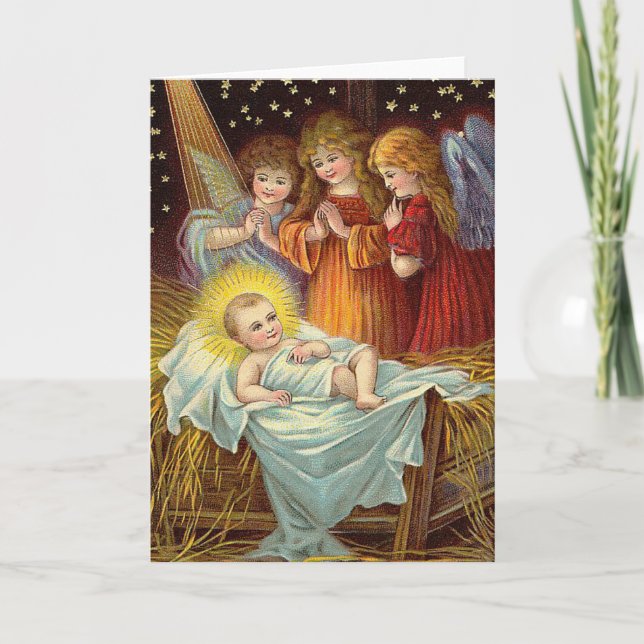 Cartes Pour Fêtes Annuelles Vintage christmas baby jesus (Devant)