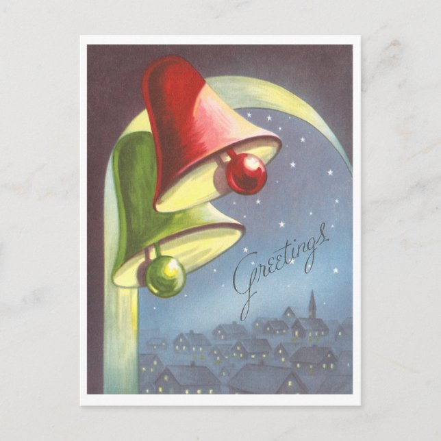 Cartes Pour Fêtes Annuelles Vintage Christmas Bells (Devant)
