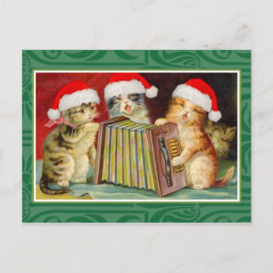 Cartes Pour Fêtes Annuelles Vintage Christmas Cats