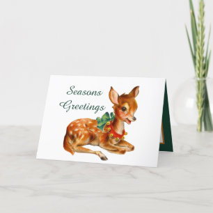 Cartes Pour Fêtes Annuelles vintage Christmas cerer ajouter un sentiment