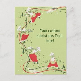 Cartes Pour Fêtes Annuelles Vintage Christmas, Chef du Père Noël avec Dîner