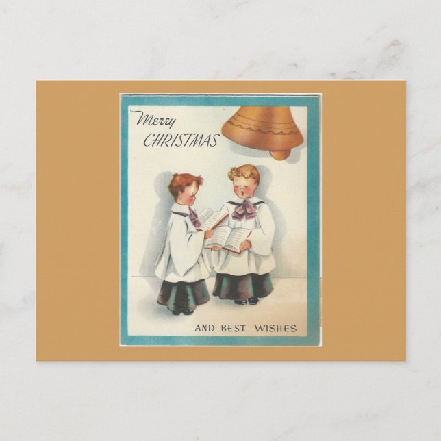 Cartes Pour Fêtes Annuelles Vintage Christmas Choir Boys (Devant)