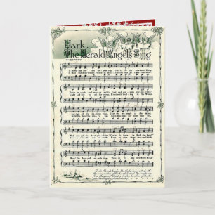 Cartes Pour Fêtes Annuelles Vintage Christmas Hark le Herald Angels chante