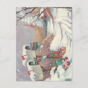 Cartes Pour Fêtes Annuelles Vintage Christmas Mail