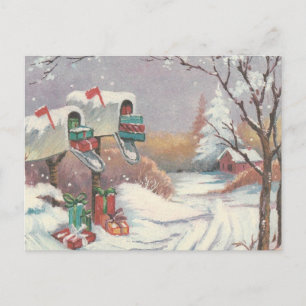 Cartes Pour Fêtes Annuelles Vintage Christmas Mail
