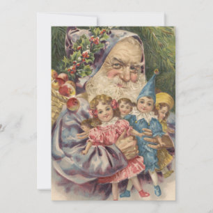 Cartes Pour Fêtes Annuelles Vintage Christmas Père Noël Creeper
