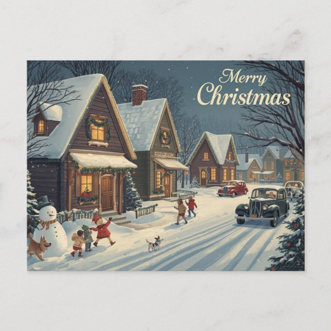 Cartes Pour Fêtes Annuelles Vintage Christmas Postcard (Devant)