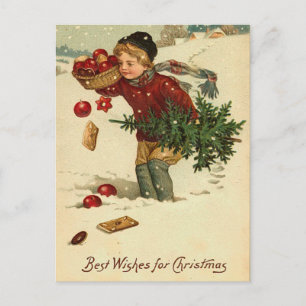 Cartes Pour Fêtes Annuelles Vintage Christmas Postcard