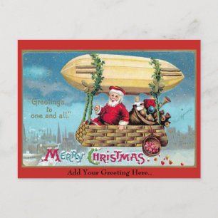 Cartes Pour Fêtes Annuelles Vintage Christmas Santa Illustration 1909