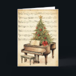 Cartes Pour Fêtes Annuelles Vintage Christmas Sheet Music Grand Piano<br><div class="desc">Revenez dans le temps avec notre "Vintage Christmas Sheet Music Grand Piano Holiday Card". Cette carte élégante présente un piano à queue classique orné de partitions de Noël d'inspiration vintage, évoquant la nostalgie d'autrefois. Célébrez la saison des Fêtes avec une touche de charme vintage et envoyez des voeux chaleureux à...</div>