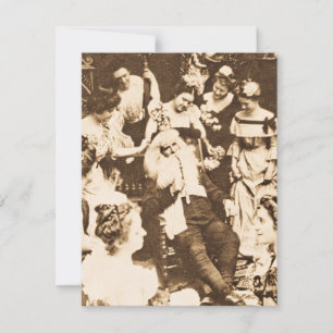 Cartes Pour Fêtes Annuelles Vintage Christmas Stereoview Père Noël et les Dame