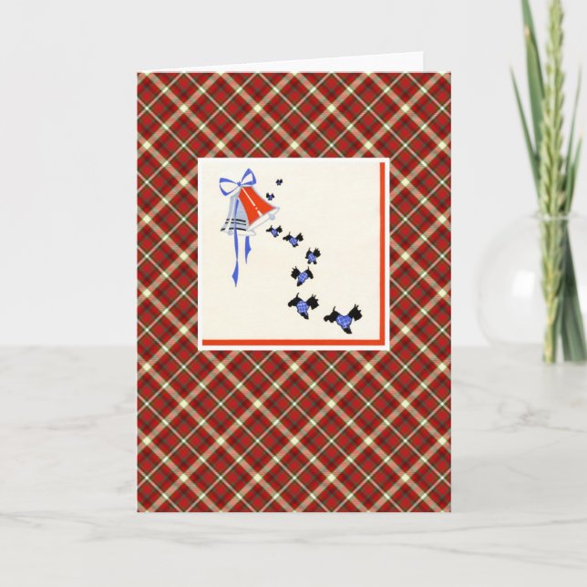 Cartes Pour Fêtes Annuelles Vintage Christmas Terrier Dog (Devant)