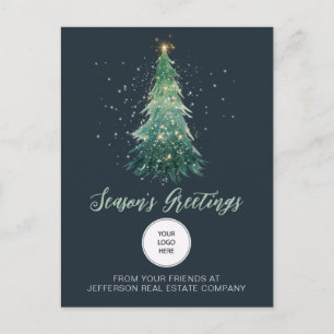 Cartes Pour Fêtes Annuelles Vintage Christmas Tree Company Logo Entreprise