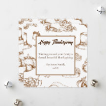 Vintage classique Thanksgiving minimaliste Rustiqu