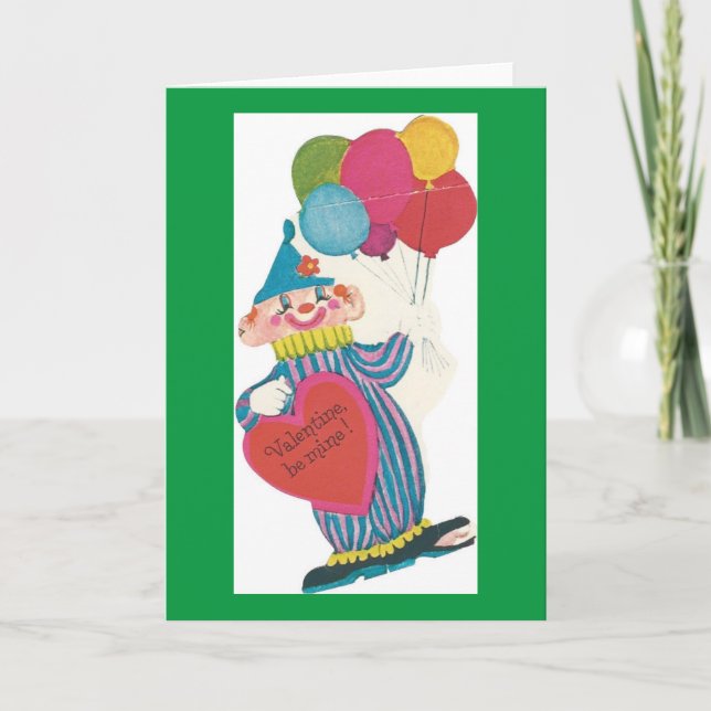 Cartes Pour Fêtes Annuelles Vintage Clown Valentine (Devant)
