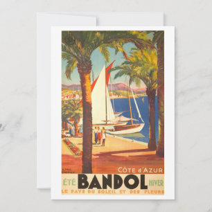 Cartes Pour Fêtes Annuelles Vintage Côte d'Azur Voyage en France