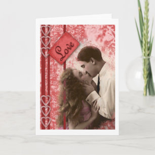 Cartes Pour Fêtes Annuelles Vintage Couples Love Card #10
