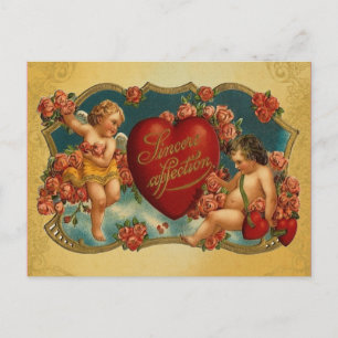 Cartes Pour Fêtes Annuelles Vintage Cupid Valentine
