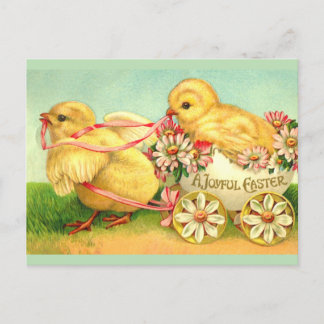 Cartes Pour Fêtes Annuelles Vintage de Pâques chic poussins