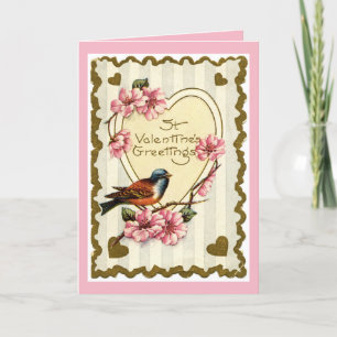 Cartes Pour Fêtes Annuelles Vintage Douce Épouse Saint-Valentin