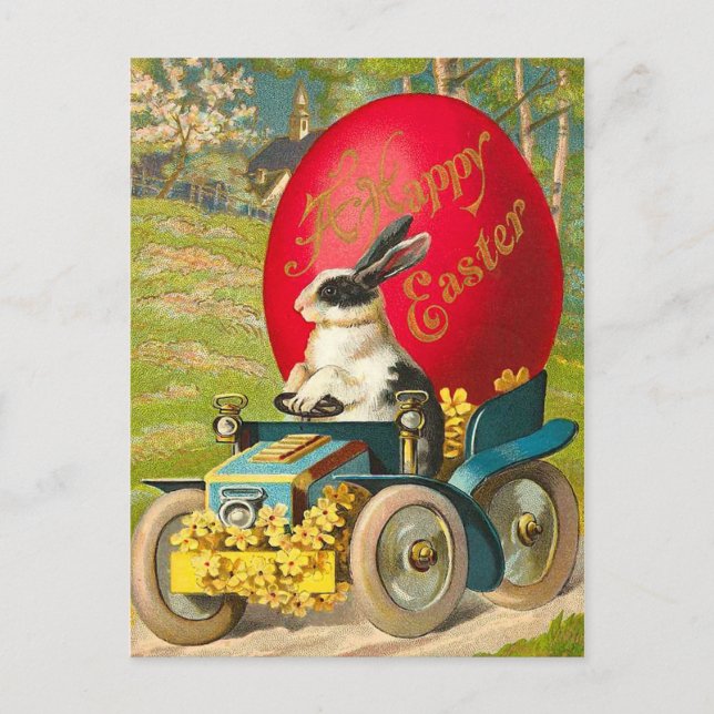 Cartes Pour Fêtes Annuelles Vintage Easter Bunny Postcard (Devant)