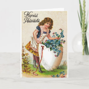 Cartes Pour Fêtes Annuelles Vintage Estonian Hyvää Péésieistä Easter Card