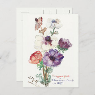 Cartes Pour Fêtes Annuelles Vintage Floral Bonne année