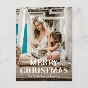 Cartes Pour Fêtes Annuelles Vintage Font Simple Photo Moderne