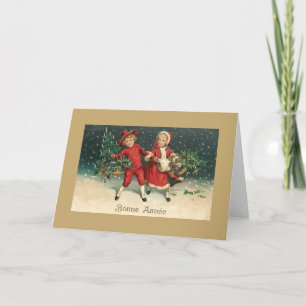 Cartes Pour Fêtes Annuelles Vintage French Bonne Année New Year Greeting Card