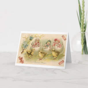 Cartes Pour Fêtes Annuelles Vintage French Joyeuses Pâques Easter Card