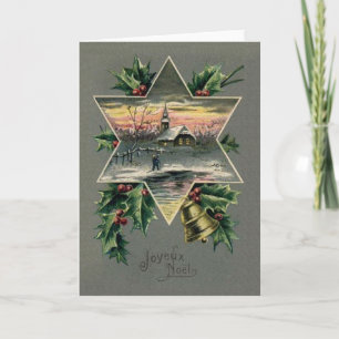 Cartes Pour Fêtes Annuelles Vintage French Joyeux Noel Christmas Card