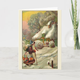Cartes Pour Fêtes Annuelles Vintage French Joyeux Noël Christmas Card